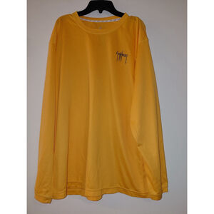 Mens Large Dri-Fit Guy Harvey Long Sleeve Stretch Shirt Blue Marlin Fish EUC L